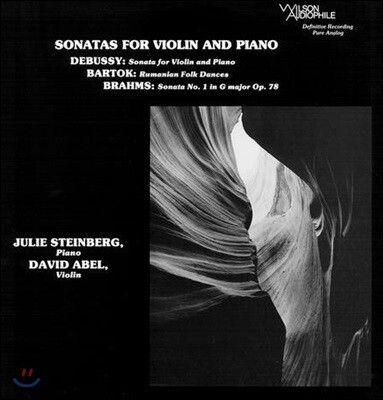 David Abel,Julie Steinberg — David Abel / Julie Steinberg 드뷔시 / 브람스 / 바르톡: 바이올린과 피아노를 위한 소나타 작품집 (Debussy / Brahms / Bartok: Sonatas For Violin And Piano) 앨범 커버
