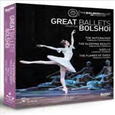 볼쇼이 발레 - 아사피에프, 아당 & 차이코프스키 (Bolshoi Ballett - Great Ballets From The Bolshoi) (4Blu-ray)(Boxset)(2014) - Bolshoi Ballett