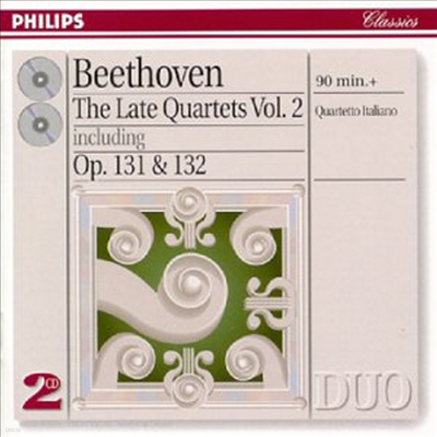 베토벤 : 후기 현악 사중주 2집 (Beethoven : Late Quartets Vol. 2 - Op.131, OP.132) (2CD) - Quartetto Italiano