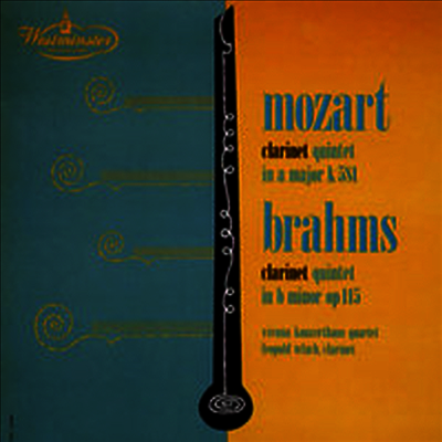 모차르트, 브람스 : 클라리넷 오중주 (Mozart : Clarinet Quintet K.581, Brahms : Clarinet Quintet Op.115) (일본반)(CD) - Leopold Wlach