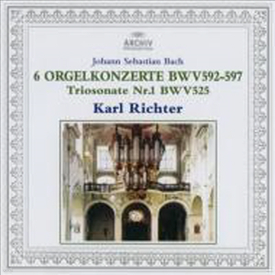 바흐 : 6 오르간 협주곡, 트리오 소나타 1번 (Bach : Organ Concerto BWV592-597, Trio Sonata No.1 BWV525) (일본반)(CD) - Karl Richter