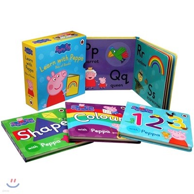 페파 피그와 배워요 원서 4종 박스 세트 (모양, 색깔, 숫자, 알파벳) : Learn with Peppa Pig