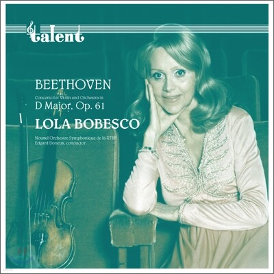 Ludwig van Beethoven,Edgard Doneux,Lola Bobesco,Nouvel Orchestre Symphonique de la RTBF — Lola Bobesco 베토벤: 바이올린 협주곡, 로망스 - 롤라 보베스코 (Beethoven: Violin Concerto Op.61, Romance) 앨범 커버