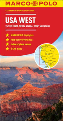 Marco Polo Map USA West