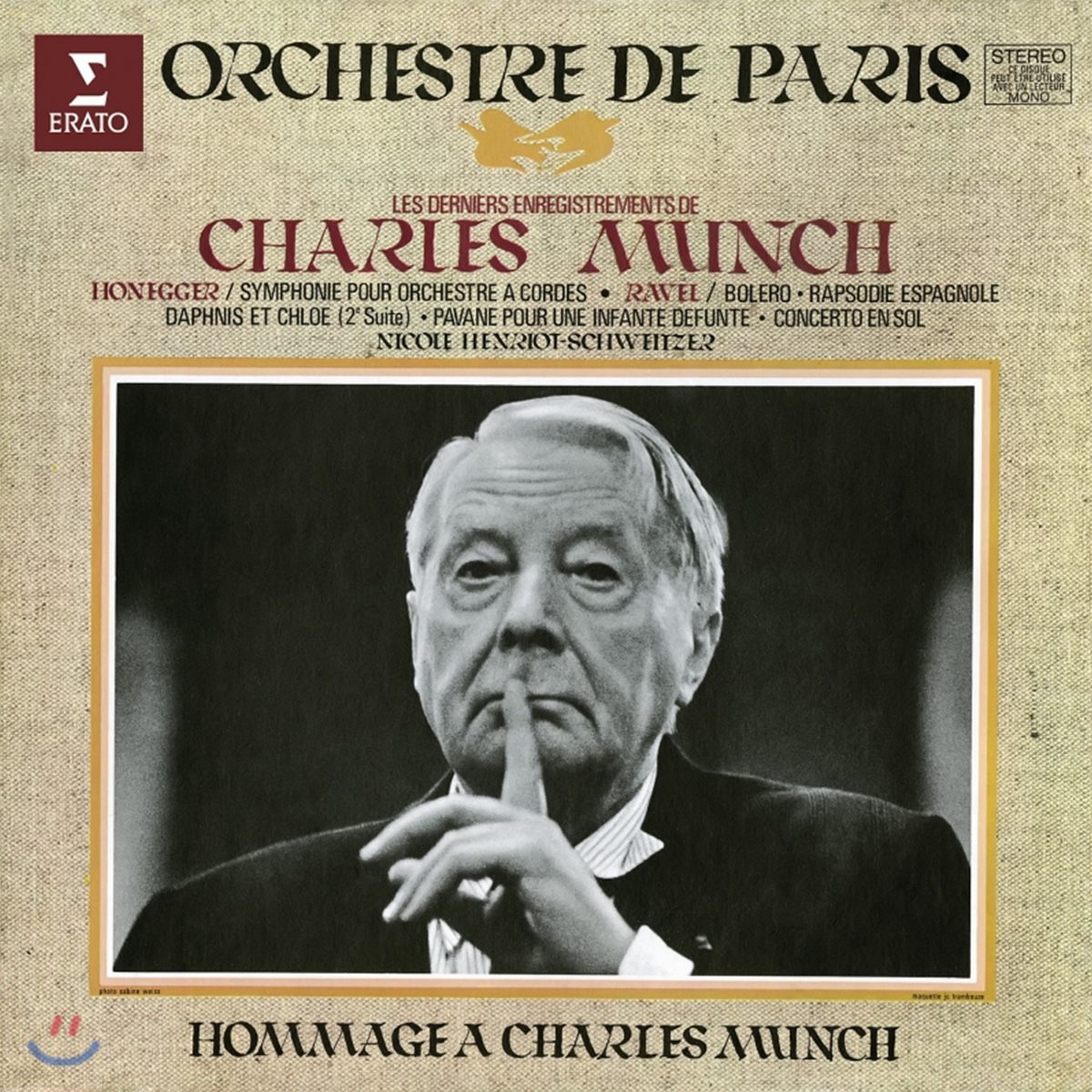 Charles Munch 라벨: 피아노 협주곡 G장조 / 오네거: 교향곡 2번 (Ravel: Piano Concerto / Honegger: Symphony No. 2)