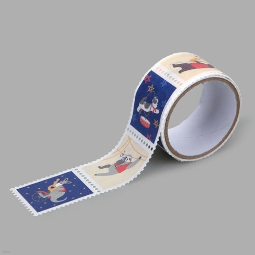 Masking tape : stamp - 14 Animal musicians
