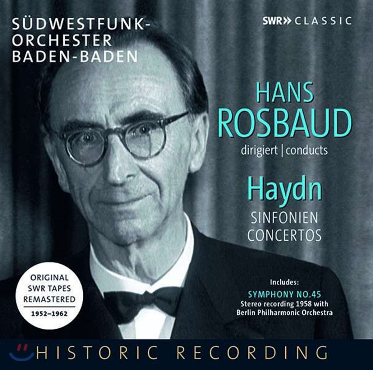 한스 로스바우트 1952-1962 하이든 녹음집 (Hans Rosbaud conducts Haydn Sinfonien &amp; Concertos)