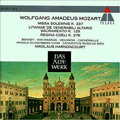 모차르트 : 장엄미사, 하늘의 여왕 (Mozart : Missa Solemnis K.337, Regina Coeli K.276)(CD) - Nikolaus Harnoncourt