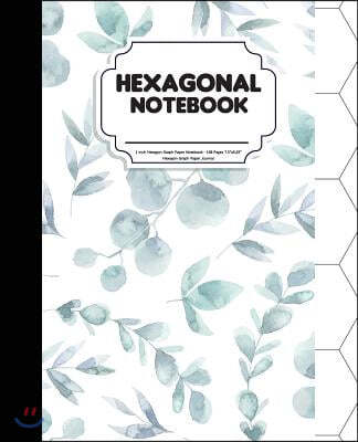 Hexagonal Notebook: 1 Inch Hexagon Graph Paper Notebook - 108 Pages 7.5x9.25 - Hexagon Graph Paper Journal: Hexagon Graph Paper