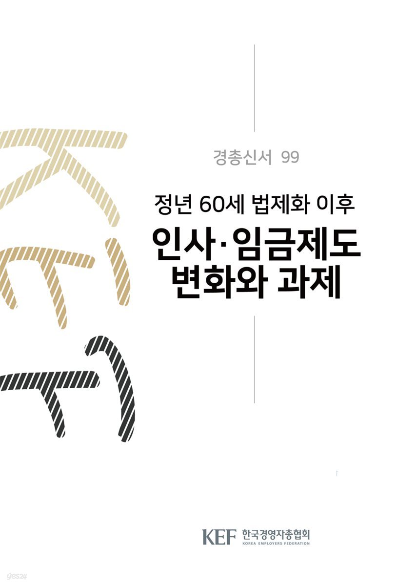 정년 60세 법제화 이후 인사 임금제도 변화와 과제 (경총신서 99)