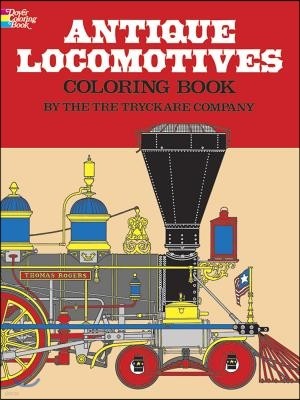 Antique Locomotives Coloring Book