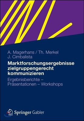 Marktforschungsergebnisse Zielgruppengerecht Kommunizieren: Ergebnisberichte - Prasentationen - Workshops