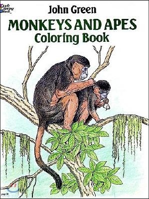 Monkeys and Apes Coloring Book