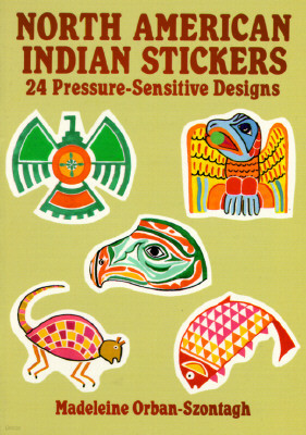 North American Indian Stickers: 24 Pressure-Sensitive Designs