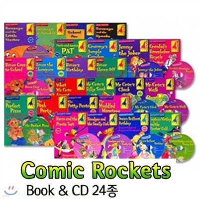 Comic Rockets Step 1~3 Set (Paperback 24 + CD 24)