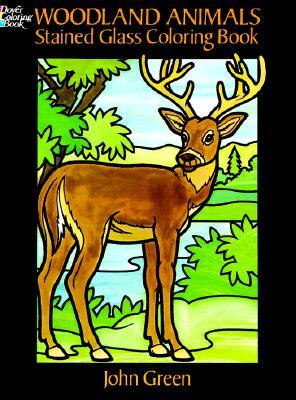 Woodland Animals Stained Glass Coloring Book