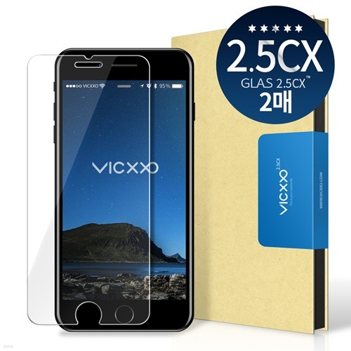 빅쏘 아이폰6플러스 2.5CX 액정보호 강화유리 필름 2매