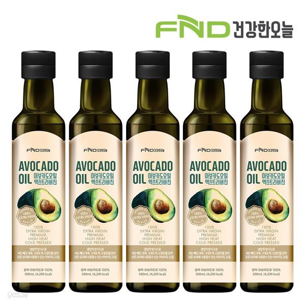 FND건강한오늘 아보카도오일 엑스트라버진 500mL x 5병