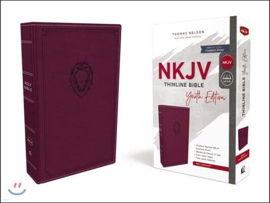 Nkjv, Thinline Bible Youth Edition, Leathersoft, Burgundy, Red Letter Edition, Comfort Print