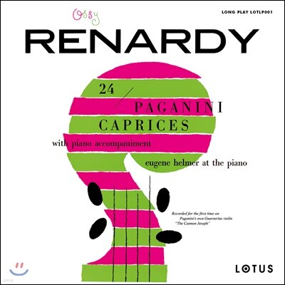 Eugene Helmer — Ossy Renardy 파가니니: 24개의 카프리스 [피아노 반주 버전] (Paganini 24 Caprices, Op. 1) 앨범 커버