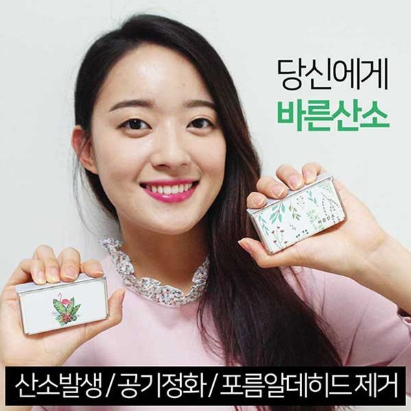 바른산소 소형 독서실 가정용 사무실 산소발생기 고체산소 20g