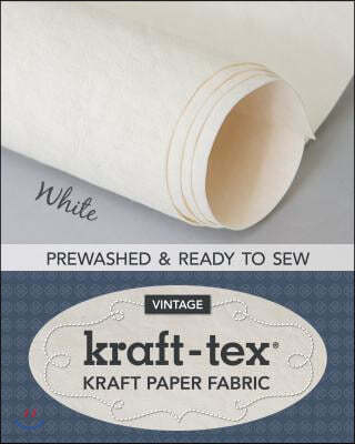 kraft-tex (R) Vintage Roll, White Prewashed
