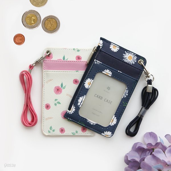 [50%할인]핑크풋 9000 꽃길 목걸이 카드지갑 (랜덤발송)