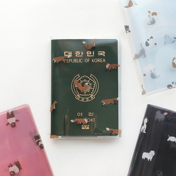 핑크풋3000 헤이 투명 여권케이스 (랜덤발송)