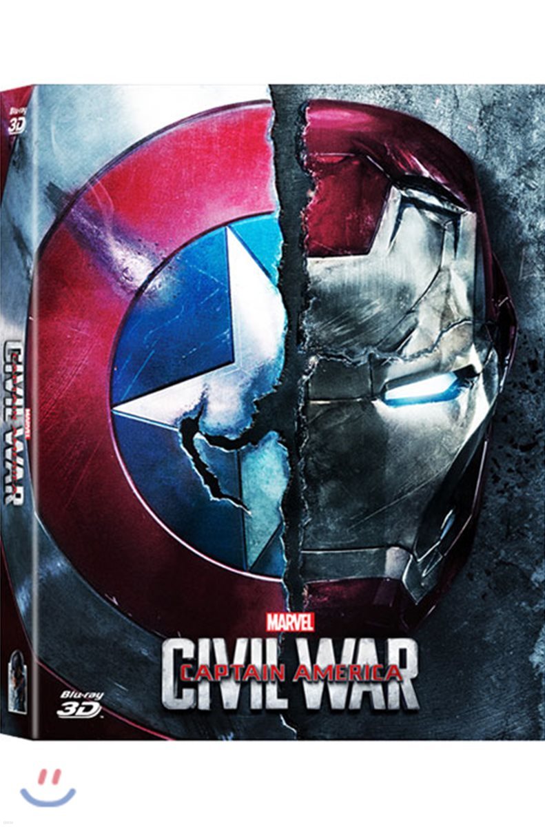 [Blu-ray] 캡틴 아메리카: 시빌 워 (2Disc 3D+2D 풀슬립 A1 스틸북 한정판) : 블루레이 (36p 포토북 + 엽서 6종 + 캐릭터 카드 6종)