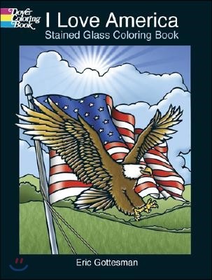 I Love America Stained Glass Colori