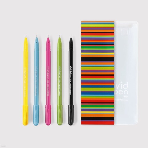 비비드젤펜 5본 세트