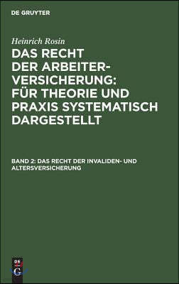 Das Recht Der Invaliden- Und Altersversicherung