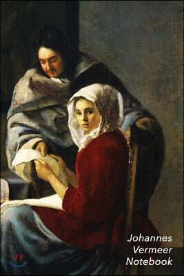 Johannes Vermeer Notebook: Girl Interrupted at Her Music Journal - 100-Page Beautiful Lined Art Notebook - 6 X 9 Artsy Journal Notebook (Art Mast