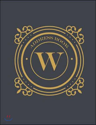 Address Book: Address Book Size 8.5x11 Inch, 120 Page, 10 Entries Per Page, Large Room for Writing In. Record Names, Address, Home,