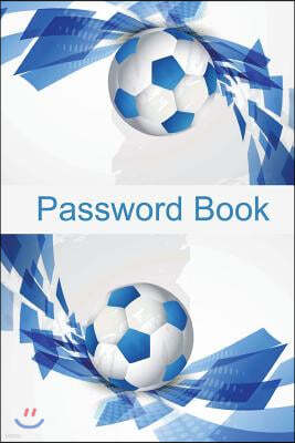 Password Book: Blue Football Background