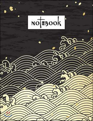 Notebook: Japanese Style Blank Notebook Journal Composition Book Blank (Unruled) Paper for Drawing Writing Journaling Notes & Le