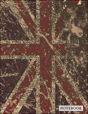 Notebook: Very British Union Jack Composition Book - UK Flag Patriotism & Pride Dot Grid Journal Notebook Diary Log Book for Not