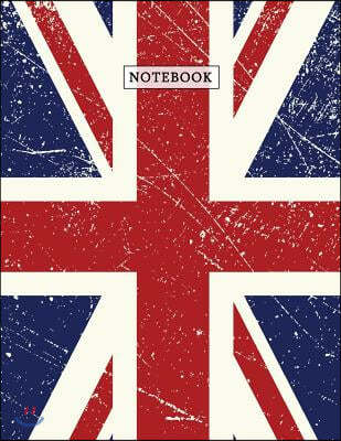 Notebook: Very British Union Jack Composition Book - UK Flag Patriotism & Pride Small Squares Graph Paper (5 X 5) Journal Notebo