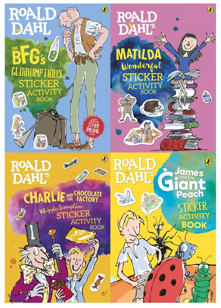 로알드달 스티커북 4종 세트 (영국판) : Roald Dahl&#39;s Sticker Book Collection