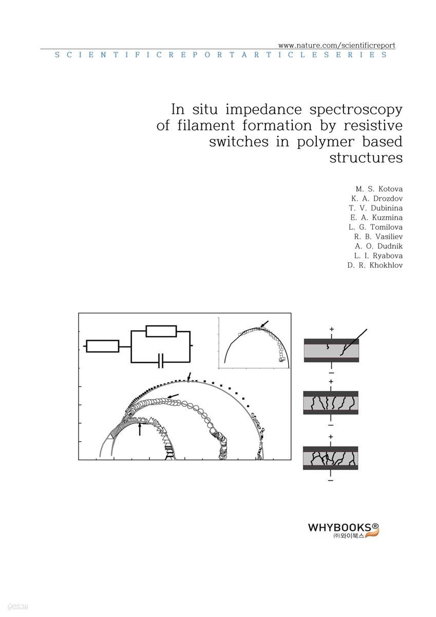 In situ impedance spectroscopy of filament formation by resistive switches in polymer based structures