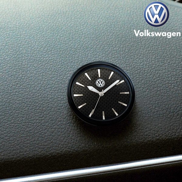 폭스바겐 클립 접착식 차량용 시계 VW-C200BK