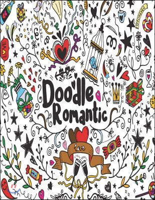 Doodle romantic: Doodle romantic on white cover and Dot Graph Line Sketch pages, Extra large (8.5 x 11) inches, 110 pages, White paper,
