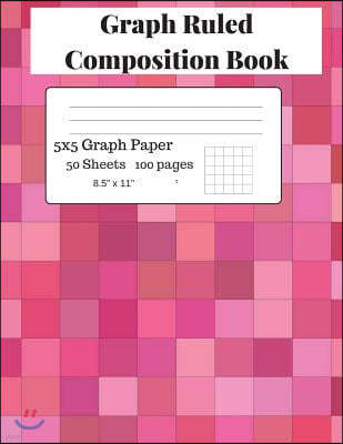 Graph Ruled Composition Book: Graph Paper Composition Notebook, Grid Book, Quad Ruled 5x5 Graph Paper, Big Graph Paper-8.5 x 11, 50 Sheets (Mosaic T