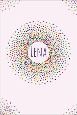 Lena.: Lena Personalized Dot Grid Journal Notebook. Attractive Girly Personalized Name Bright Modern Stylish Journal for Girl
