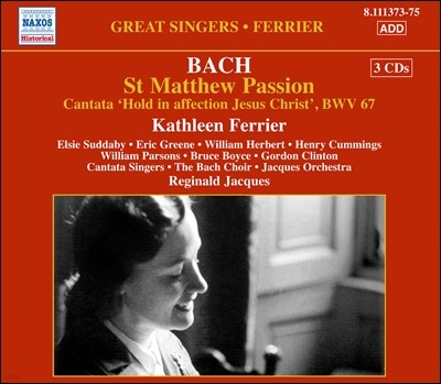 Kathleen Ferrier :  , ĭŸŸ (Bach: St Matthew Passion BWV 244, Halt im Gedachtnis Jesum Christ, BWV 67)