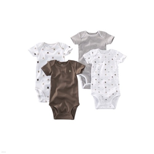 Carters 4-Pack Brown Short-Sleeve Bodysuit 200729