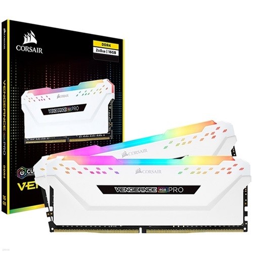 DDR4 16GB PC4-25600 CL16 VENGEANCE PRO RGB WHITE (8Gx2)