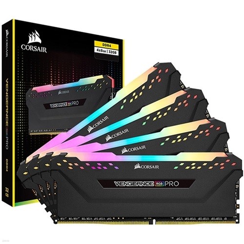 DDR4 32GB PC4-25600 CL16 VENGEANCE PRO RGB BLACK (8Gx4)