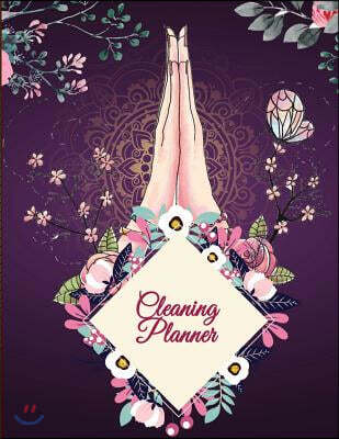 Cleaning Planner: Floral Design, 2019 Weekly Cleaning Checklist, Household Chores List, Cleaning Routine Weekly Cleaning Checklist 8.5"