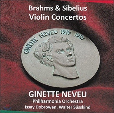 Ginette Neveu  / ú콺: ̿ø ְ - Ʈ  (Brahms / Sibelius: Violin Concertos)